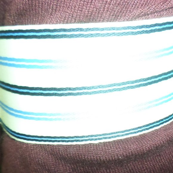 Express stripe blue white canvas belt - Picture 3 of 7